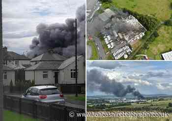 Thick black smoke could be seen billowing into the sky