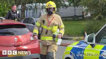 Burnley fire: Firefighters tackle blaze on industrial estate