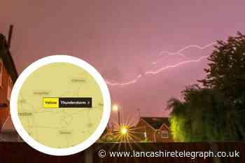 Met Office issue thunderstorm warning covering Lancashire