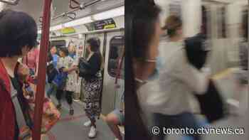 Video shows riders running for safety after stabbing on Toronto subway