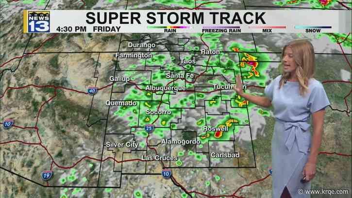 Storm chances Friday through the weekend around New Mexico