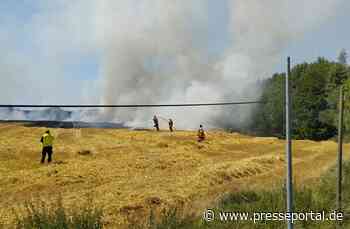 FW-Heiligenhaus: Stoppelfeld brannte auf einer Fläche von 3,5 Hektar