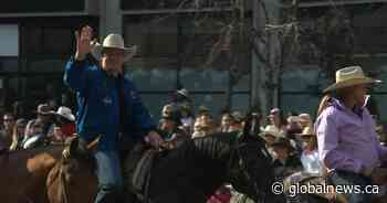 ‘Don’t fall off the horse’: Astronaut Jeremy Hansen leads Calgary Stampede parade