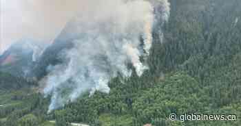 Crews battling 38-hectare out-of-control wildfire north of Abbotsford