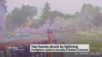 Doorbell camera captures lightning strike on home in St. James