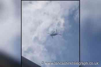 RAF Chinook helicopter spotted flying over Oswaldtwistle