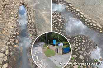 Anger over Sewage leak in School Terrace, Brafferton