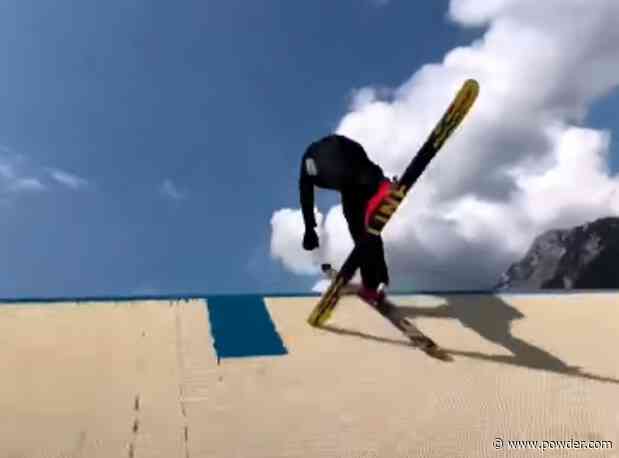 Bruce Oldham Overshoots Landing On Triple Font Flip Attempt