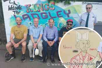 Kings Langley Station: New mural depicts Pope Adrian IV