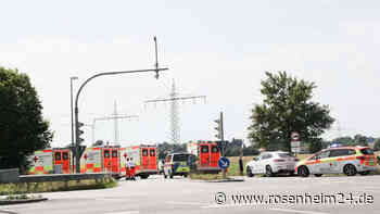 Fotos vom Auffahrunfall auf der B15 bei Rosenheim am 8. Juli