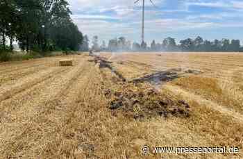 FW Hünxe: Flächenbrand bei Erntearbeiten in Schermbeck
