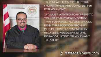 Judge apologizes to woman hit by train while in police car