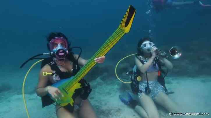 Underwater music show in Florida Keys promotes awareness of coral reef protection