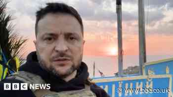 Zelensky visits Snake Island on Ukraine War's 500th day
