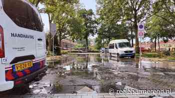 Door breuk hoofdwaterleiding overlast in wijk in Purmerend