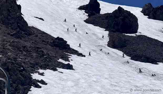 Skiers Knocked Off Their Feet By Swift Summer Avalanche
