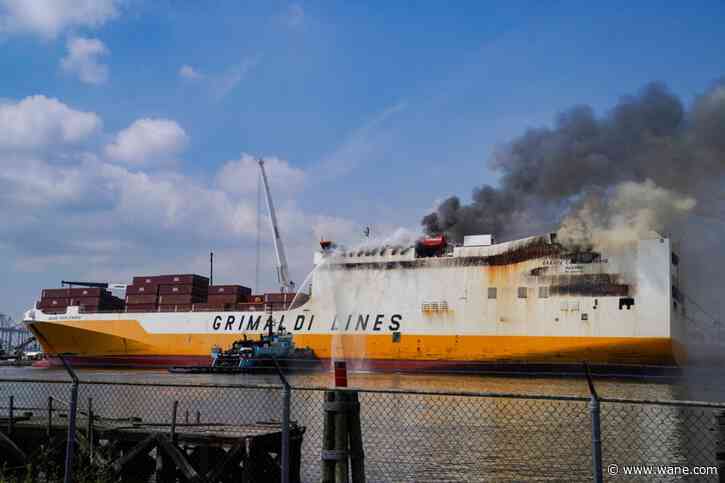 Two New Jersey firefighters killed in burning cargo ship