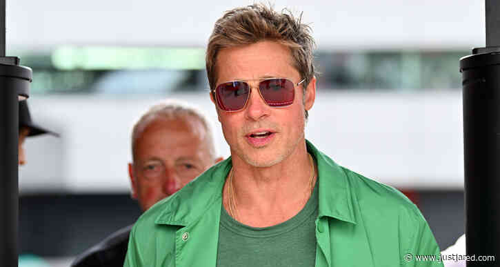 Brad Pitt Spends Another Day at F1 Grand Prix of Great Britain As Filming for New Movie Begins