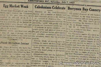 The Abbotsford News 100 years ago: Looking back at July 7, 1923