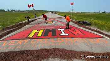 Influx of supporters join landfill blockade after 'act of hate' at MMIWG mural