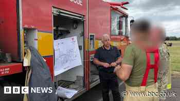 RAF trains Ukrainians on specialist fire engines at Wittering