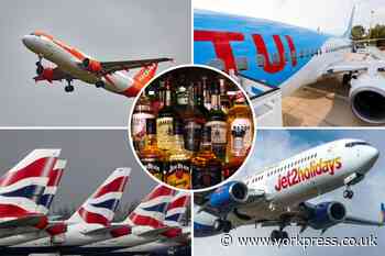 What are the alcohol rules on easyJet, Jet2 and Ryanair