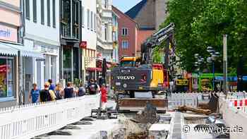 Große Baugrube am Eichplatz in Jena