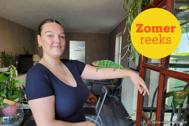 ZOMERREEKS. Yana (19) heeft behalve hond ook een kameleon als huisdier: “Buiten moet ik er altijd bij blijven, want katten en vogels kunnen hem vangen”