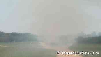 Grass fire breaks out in Saskatoon park