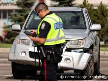 Police charge two Edmonton men in hit and run collision that injured officer