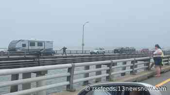 Tractor-trailer hit curb, blew out tire before going over Chesapeake Bay Bridge-Tunnel: Report