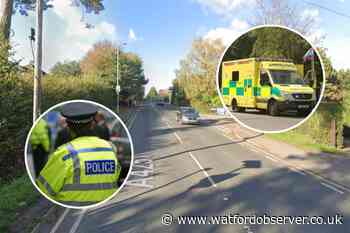 Volkswagen and motorbike crash, Watford Road, Kings Langley