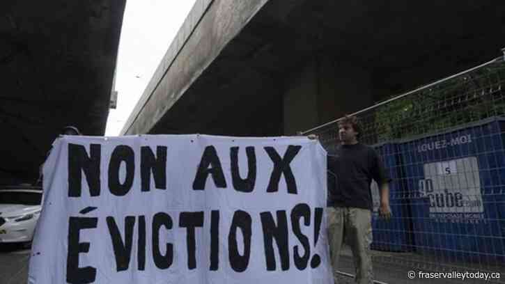 Quebec officials dismantle homeless camp under Montreal highway