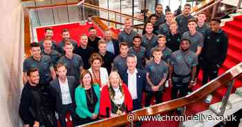 Newcastle United players given hero's welcome at Civic Centre ahead of new season