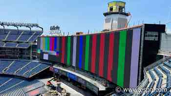 Pats unveil massive new video board at Gillette