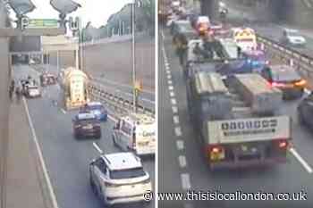 A2 Eltham Tunnel crash: Five mile traffic and long delays