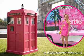 Barbie takes over London as pink Doctor Who Tardis appears