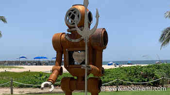 500-pound robot sculpture to be submerged into the ocean as part of underwater art exhibit in Pompano Beach