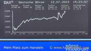 Dax aktuell: Dax steigt nach niedriger US-Inflation über 16.000 Punkte – Zalando legt zweistellig zu