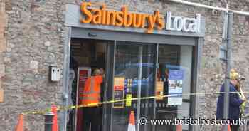 Kingswood Sainsbury's entrance smashed up during overnight crime rampage