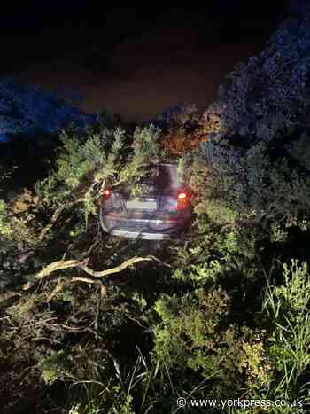 Burglars crash car after police chase in North York Moors