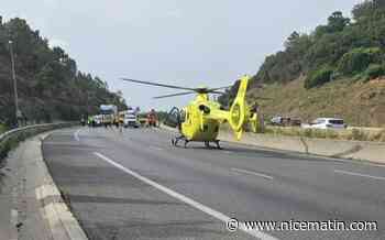 Deux blessés graves sur l’autoroute A8 après un accident de moto