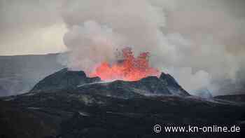 Island: Lava sprudelt aus Krater - Gebiet für Wanderer geöffnet