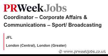JFL: Coordinator – Corporate Affairs & Communications – Sport/ Broadcasting