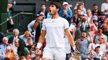 Carlos Alcaraz und Daniil Medvedev im Wimbledon-Halbfinale