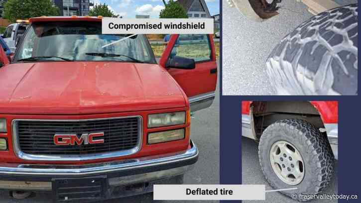 Busted pickup truck and driver misconduct lead to $1,771 in fines from Abbotsford Police
