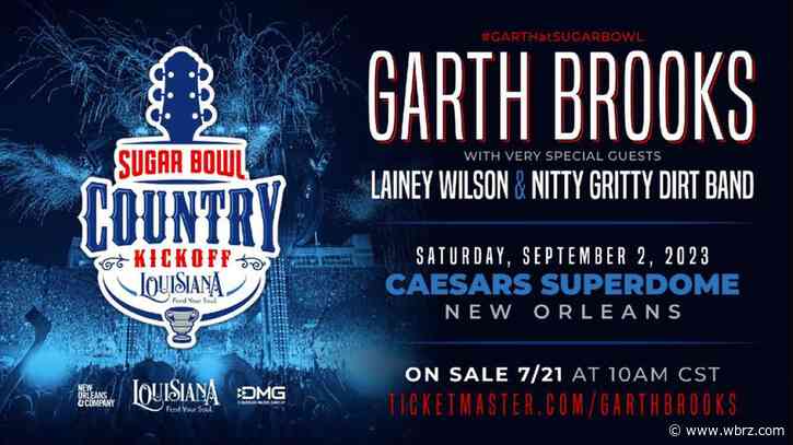 Garth Brooks, Lainey Wilson playing at the Sugar Bowl Country Kickoff on Sept. 2