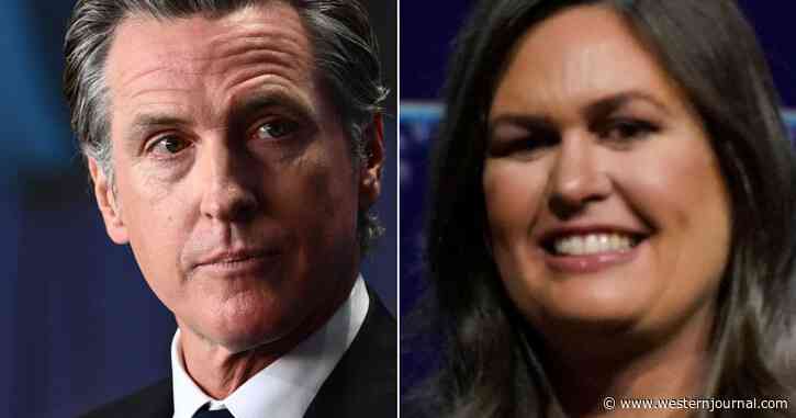 Watch: Sarah Huckabee Sanders Supplies Epic Reply to Newsom's Republicans Being 'On Their Heels' Comment