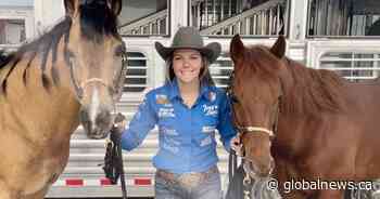 Senior horse unexpectedly saves the day for Calgary Stampede barrel racer