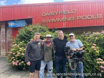 TV crew in Blackburn for Mickii‘s swimming challenge